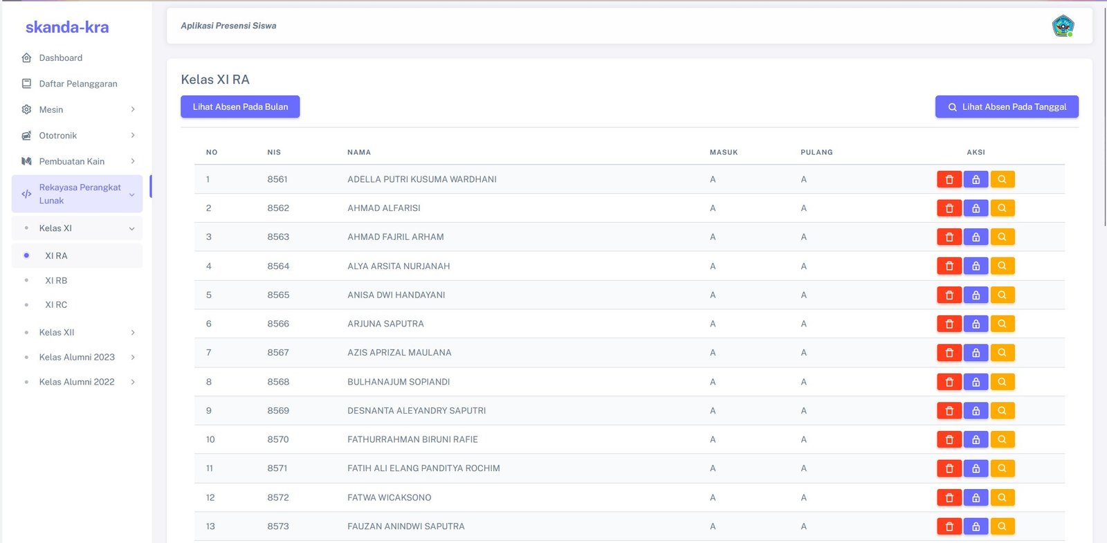 Aplikasi Absen Karyawan/Siswa Berbasis Mobile dan Web