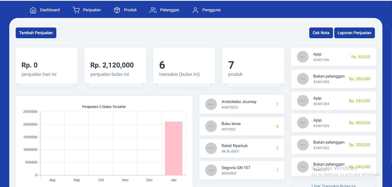 Aplikasi Kasir (bisa dikustom)
