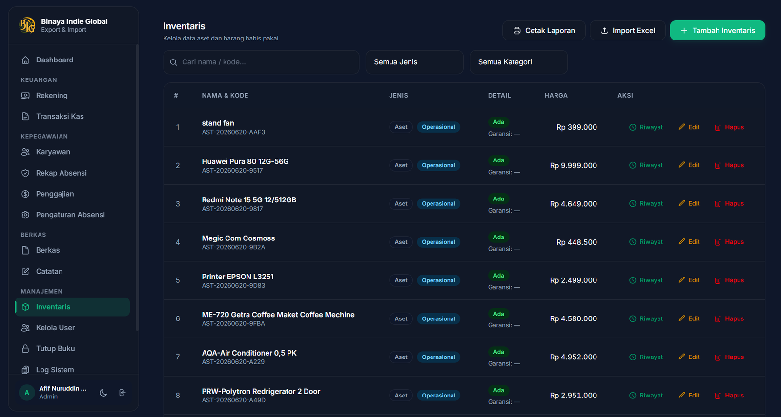 Aplikasi Kantor Binaya App