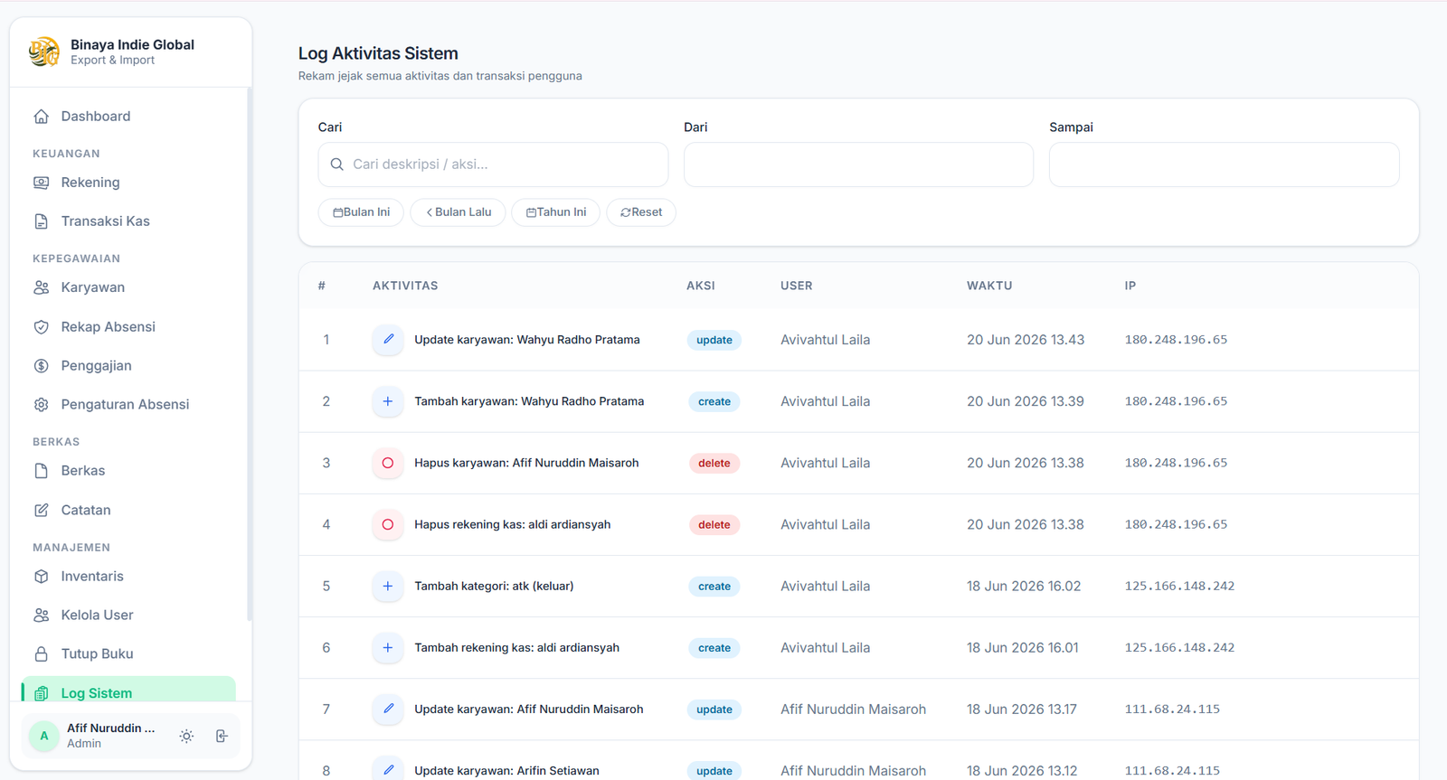 Aplikasi Kantor Binaya App — 3